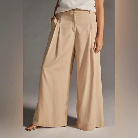Amadi Pants - AMADI For Anthropologie Pleated Wide-Leg Pants